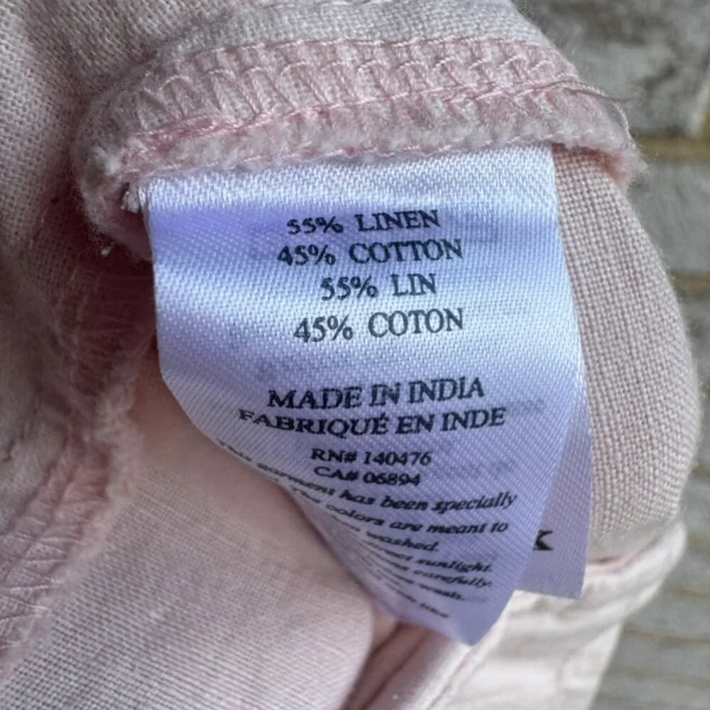 Faherty Malibu Pink Linen Blend Casual Shorts Men's Size 38